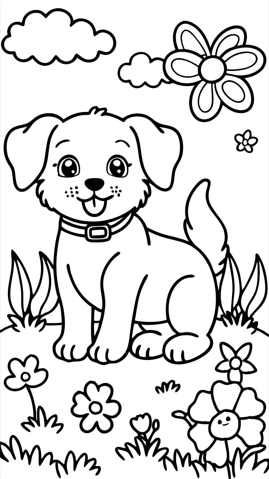 coloriages de chiots à imprimer